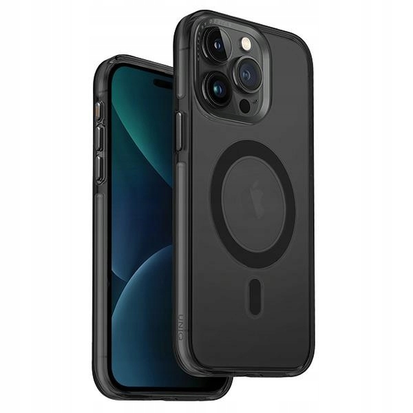 UNIQ CALIO DURABLE CLEAR HARD CASE WITH ALUMINIUM BEZEL FOR 2023 IPHONE 15 PRO | GREY TINTED